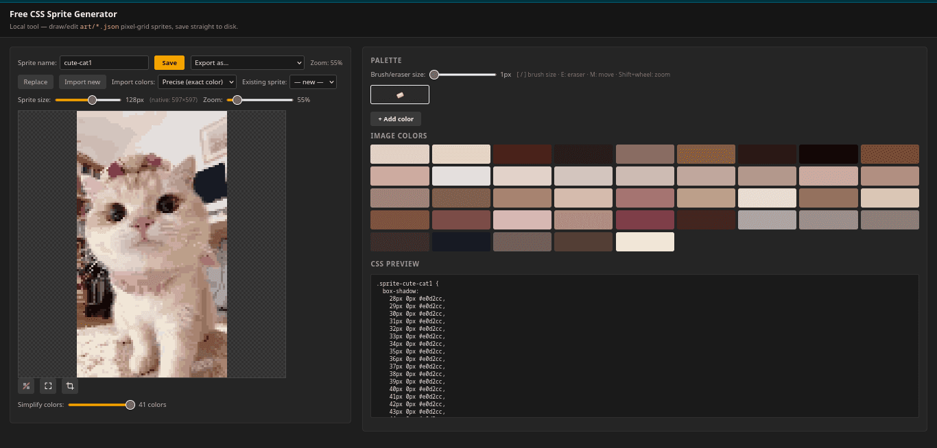Free CSS Sprite Generator
